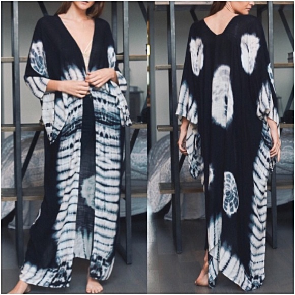 Other - Boho Tie Dye Kimono Wrap Coverup O/S
